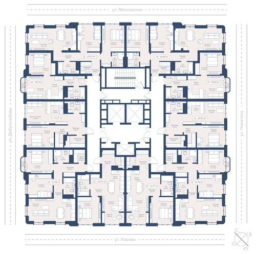 2-к 68,8 м² — изображение 2