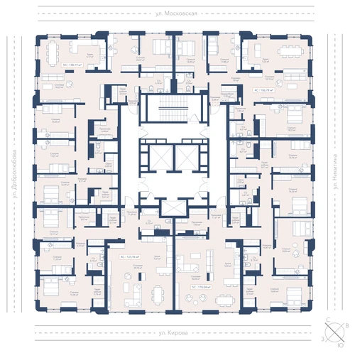 3-к 126 м² — изображение 2