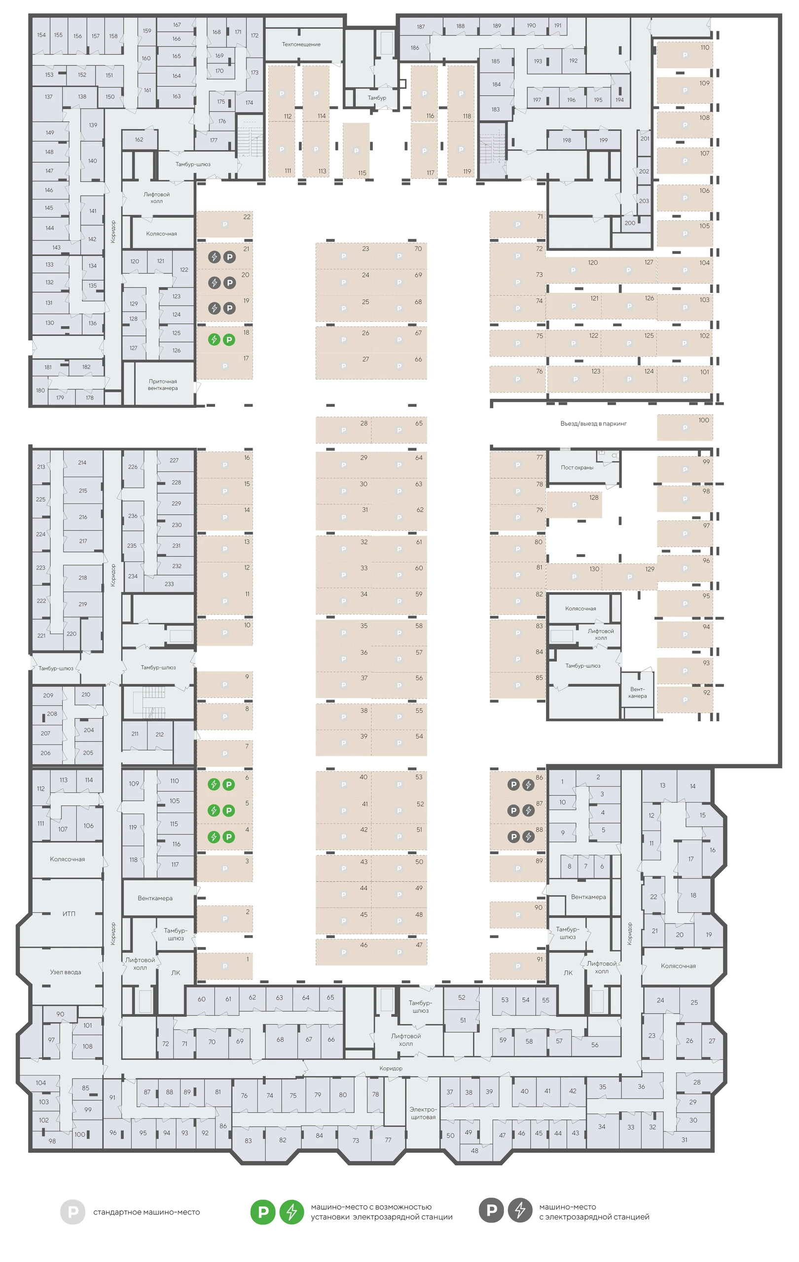 Машино-место 13,3 м² — изображение 1